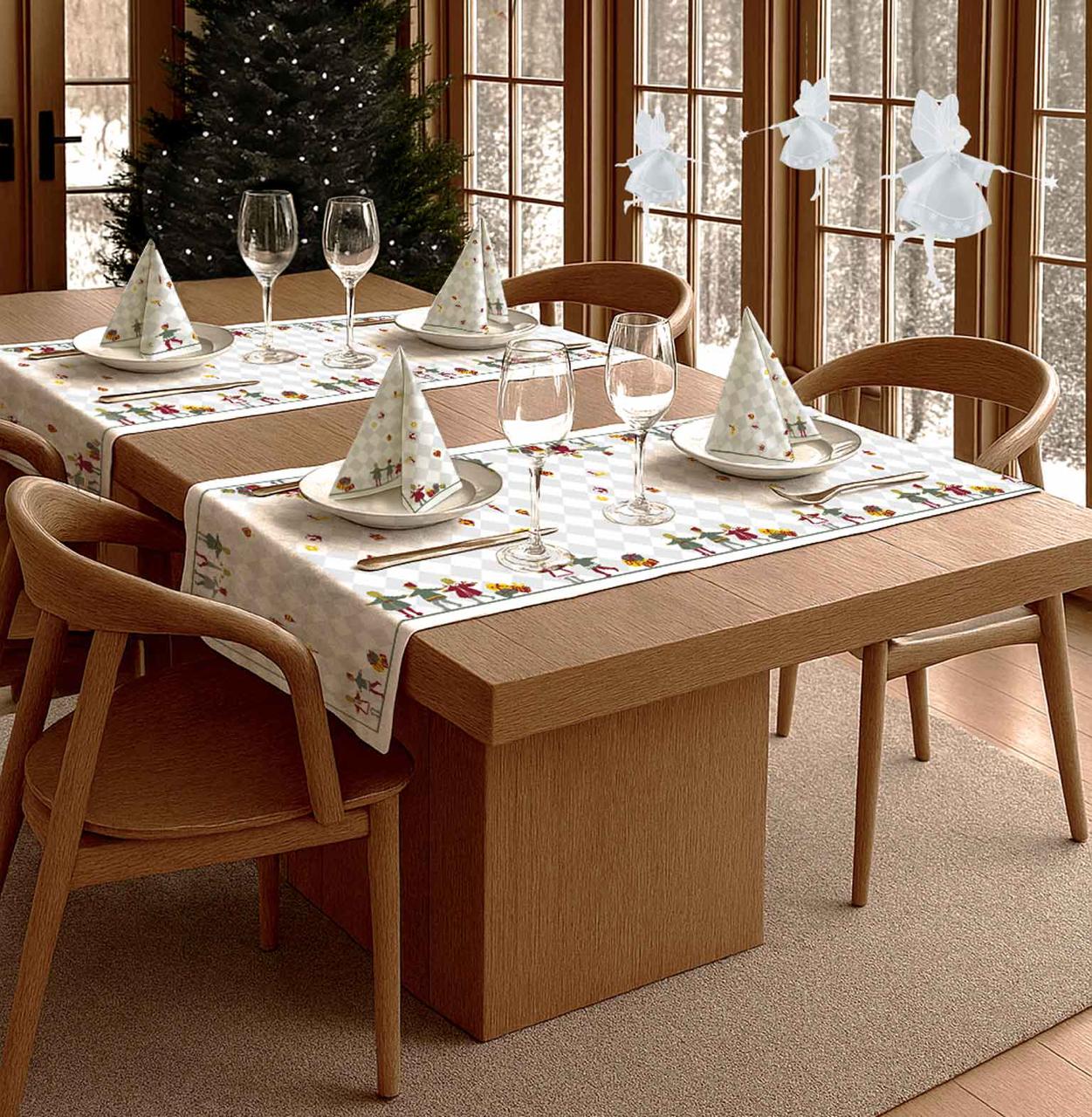 Table Runner 'Dancing Children' 36×160 cm