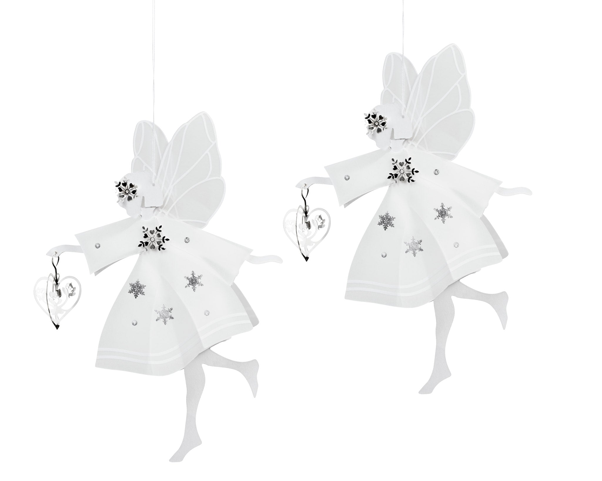 Weiße Fee mit Herz, klein