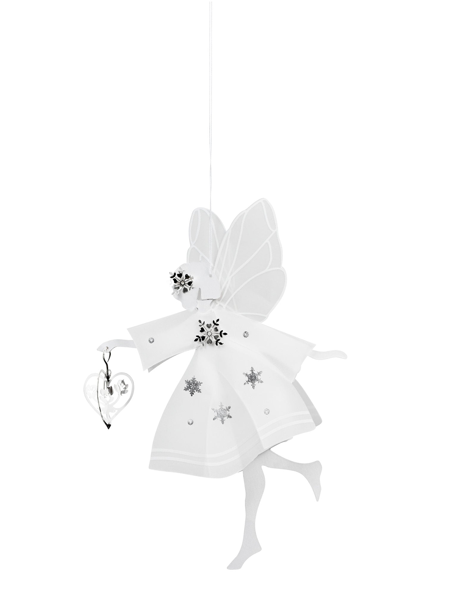 Weiße Fee mit Herz, mittel