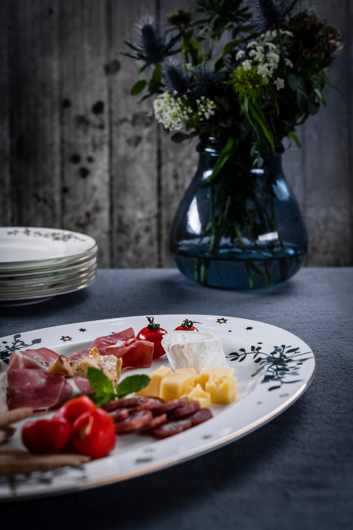 Winter Stars, Plate, 18 cm