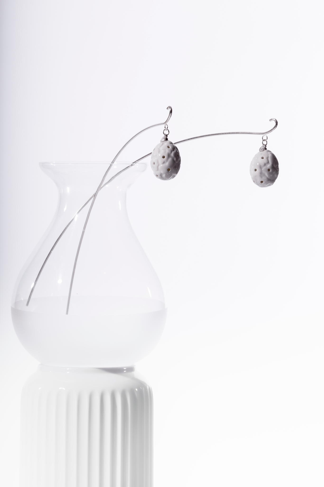 Blomsterstrå med porcelæn æg