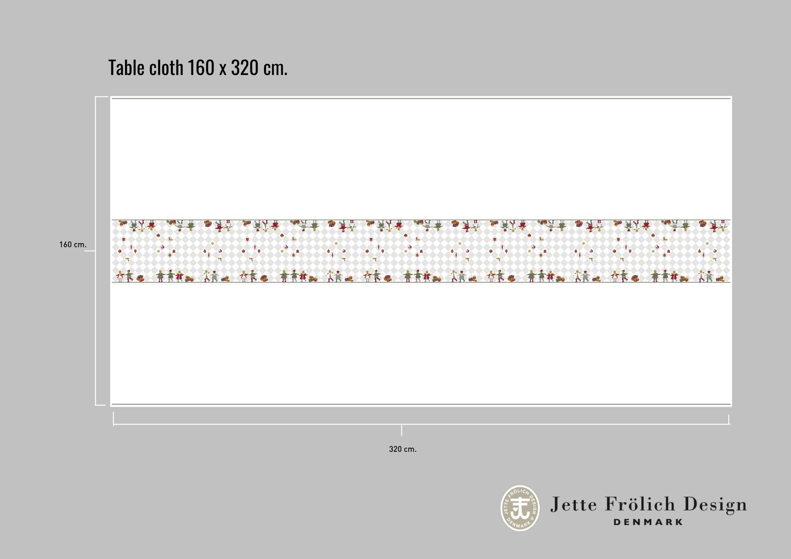 Dug 'Dansende børn' 160 x 320 cm.