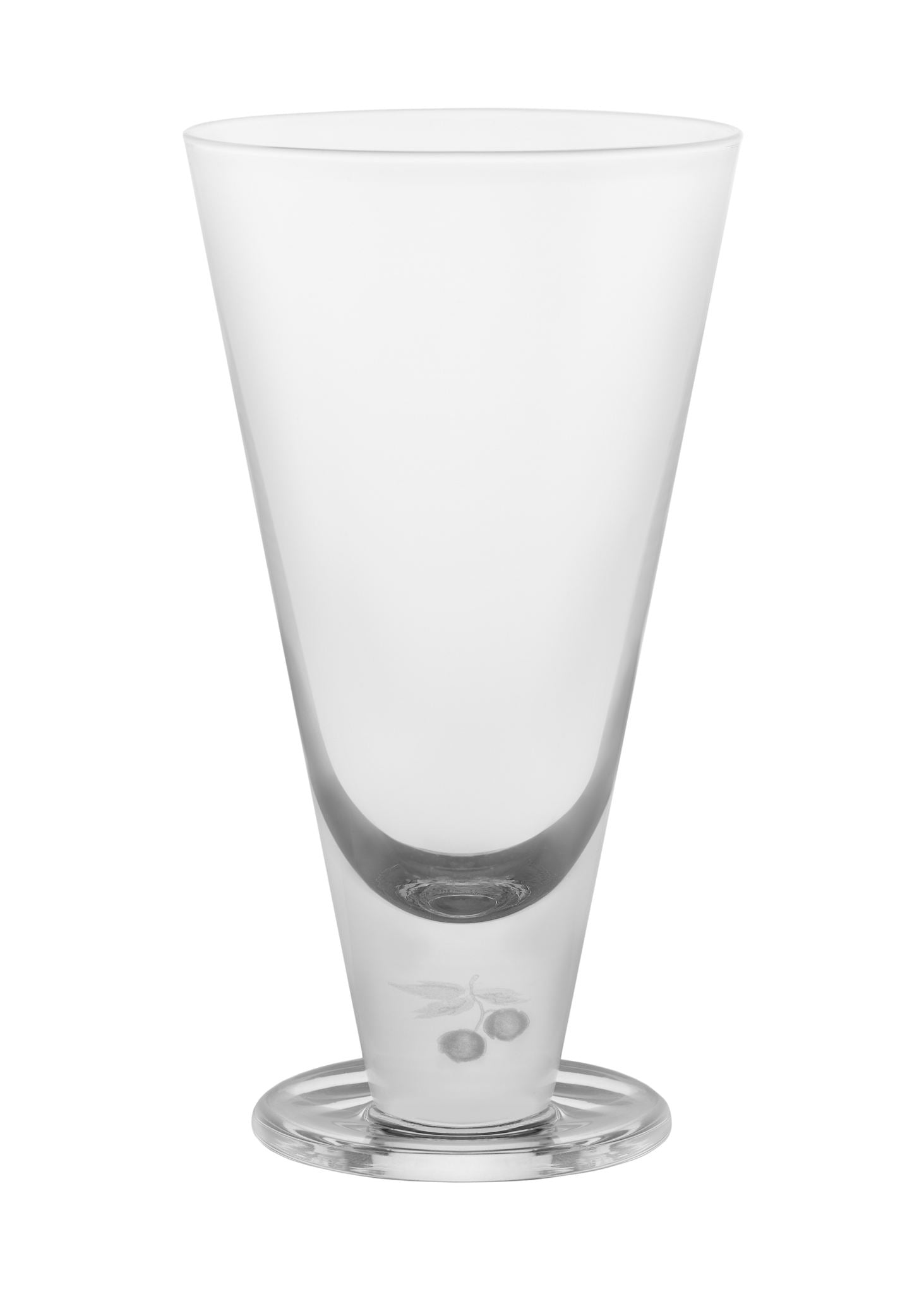Beer glass - Mouth blown with laser design inside the foot
